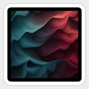 Colorful Textured Abstract Wave Pattern Sticker